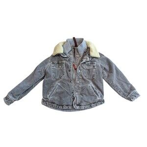 Napapijri Expidition Experience Gray Corduroy Lined Winter Jacket Toddler Boys 2